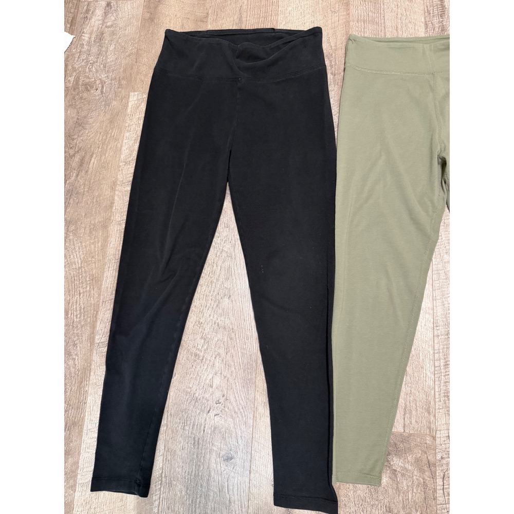 Sonoma Women's Leggings Bundle Black Olive Green Cotton Blend Size Medium - Picture 2 of 11